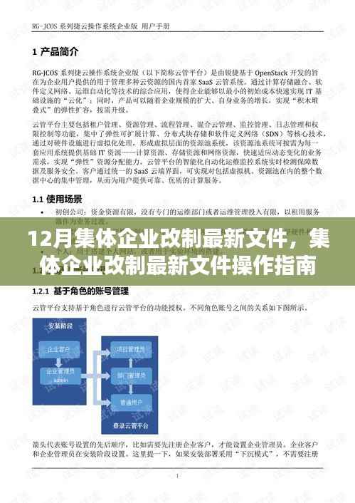 集体企业改制最新文件详解与操作指南,初学者与进阶用户必备参考
