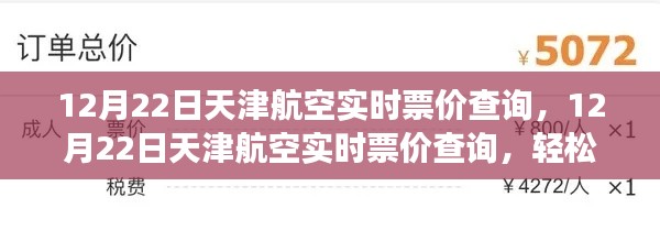 12月22日天津航空实时票价查询,掌握飞行成本,规划旅行预算的必备工具