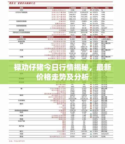 禄劝仔猪今日行情揭秘,最新价格走势及分析
